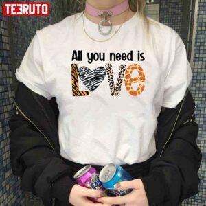 All You Need Is Love Animal Print Unisex Hoodie 3