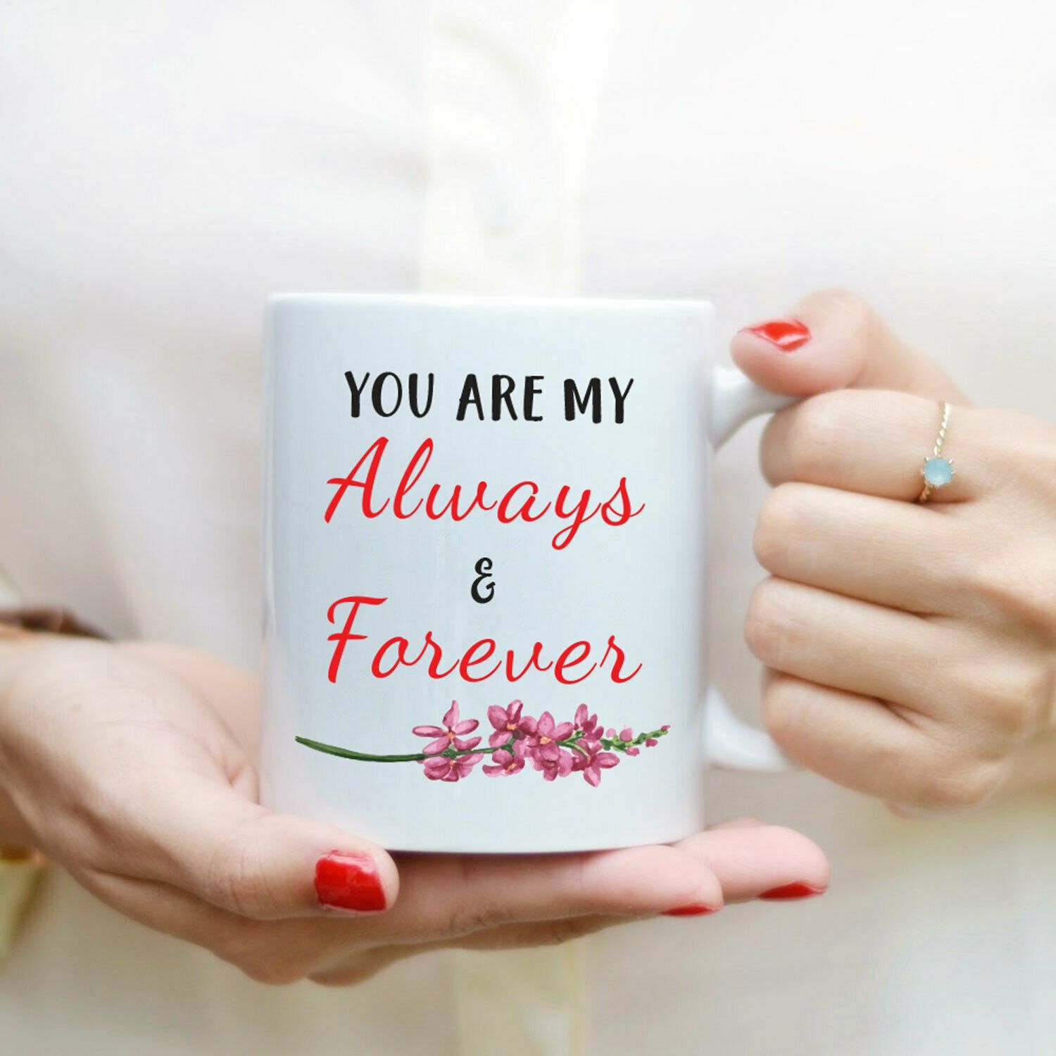 Always Forever Valentines Day Tea Coffee Cup Love Mug Always Forever Valentines Day Tea Coffee Cup Love Mug