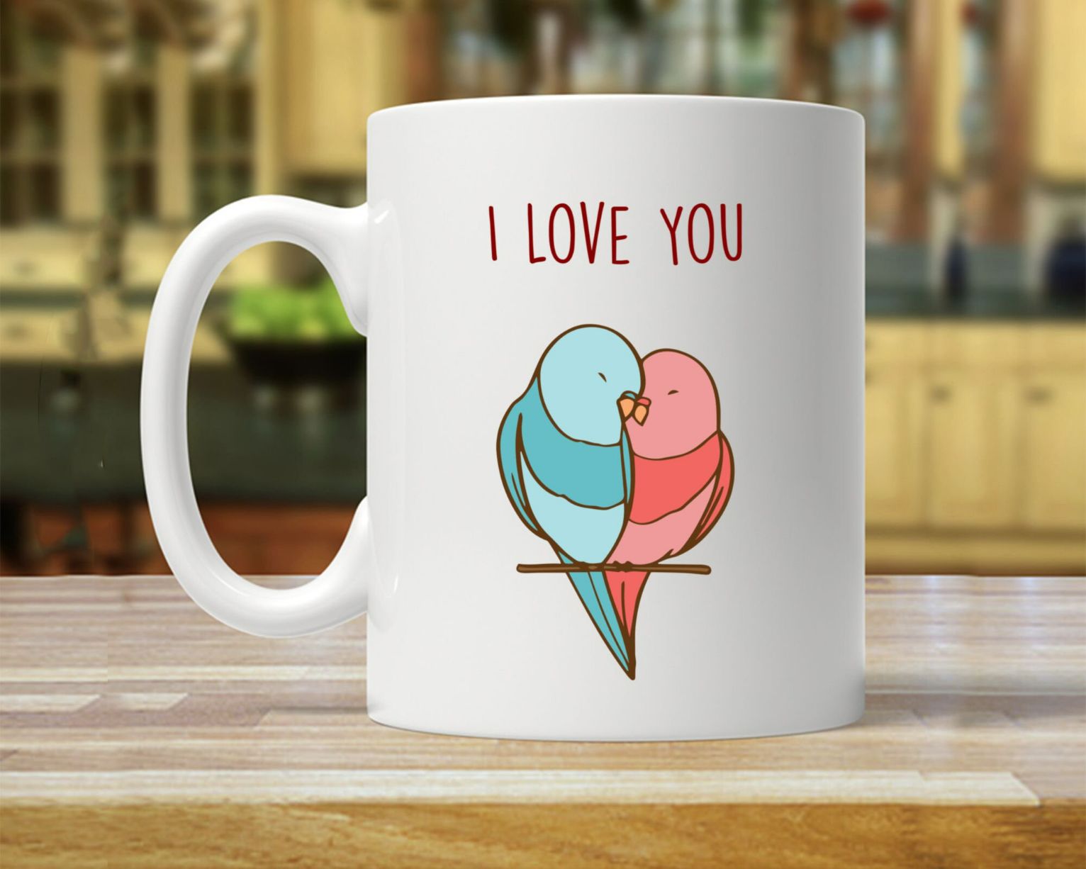 Anniversary Lovebird Valentines Day I Love You Mug Anniversary Lovebird Valentines Day I Love You Mug