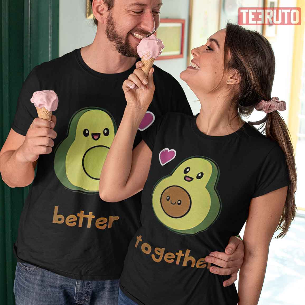 Avocado Better Together Couple Matching Valentine T-Shirt Avocado Better Together Couple Matching Valentine T-Shirt