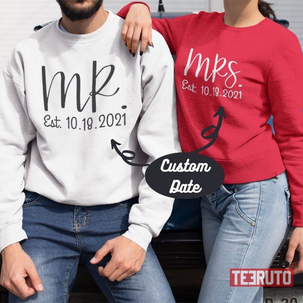 Bachelor Mr And Mrs Customize Days Matching Couple Valentine Sweatshirt Bachelor Mr And Mrs Customize Days Matching Couple Valentine Sweatshirt