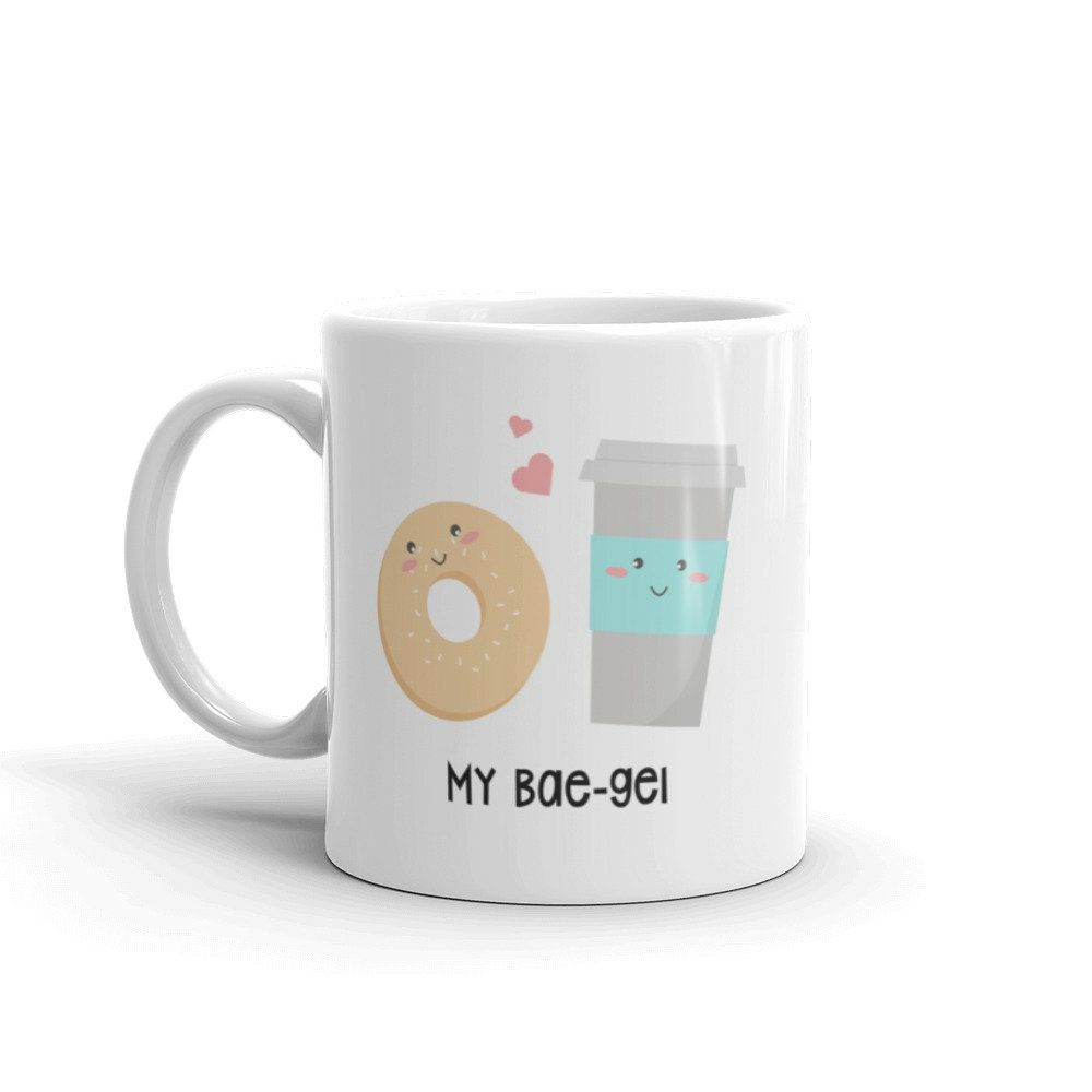 Bae-gel Coffee And Bagel Couple Valentine Mug Bae-gel Coffee And Bagel Couple Valentine Mug