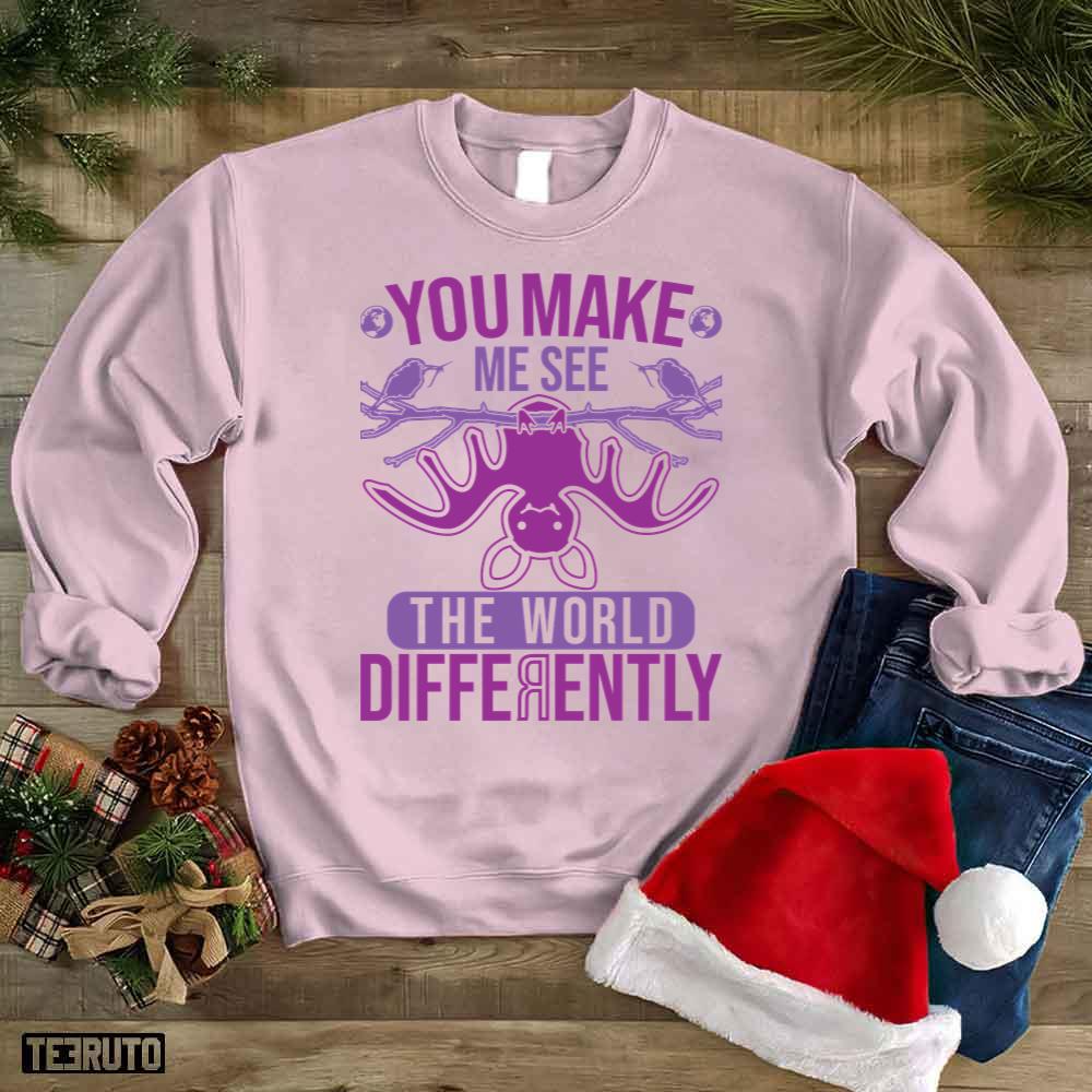 Bat Romantic Love Quote You Make Me See The World Differently Valentine Day Unisex Sweatshirt Bat Romantic Love Quote You Make Me See The World Differently Valentine Day Unisex Sweatshirt