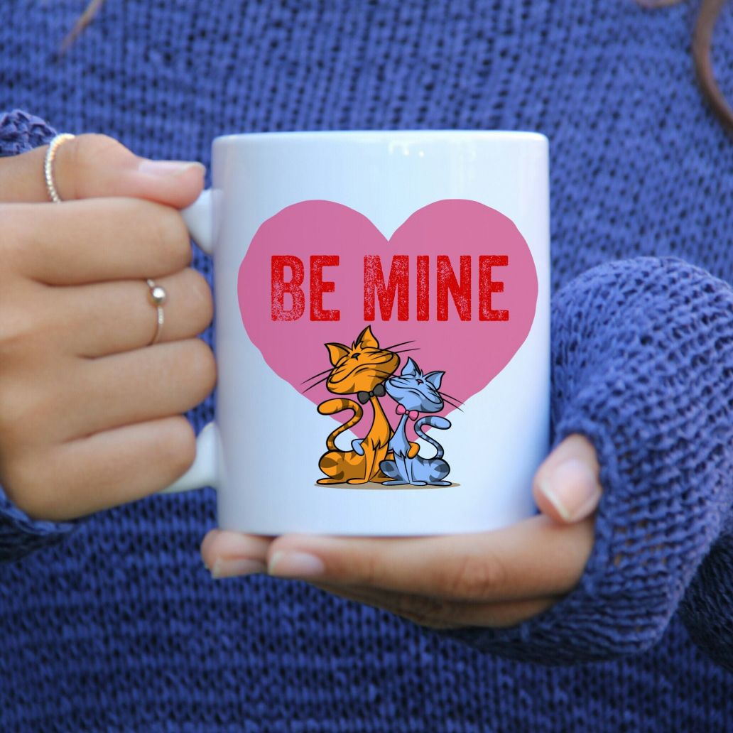 Be Mine Love Valentines Cat Coffee Mug Be Mine Love Valentines Cat Coffee Mug