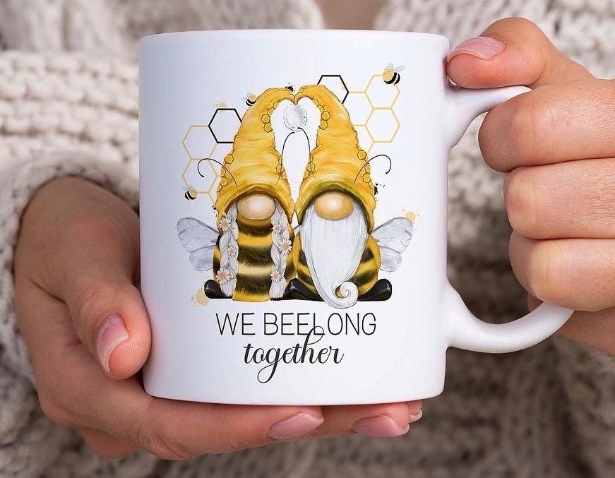 Bee Gonks Card Valentine Mug Bee Gonks Card Valentine Mug