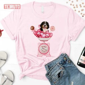 Bernese Mt. Dog Is My Valentine Pink Unisex Sweatshirt