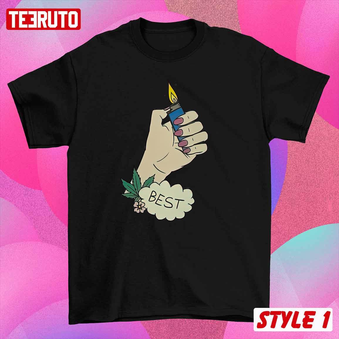 Best Buds Couple Matching Valentine Weed Lover Marijuana Joint Lighter T-Shirt Best Buds Couple Matching Valentine Weed Lover Marijuana Joint Lighter T-Shirt
