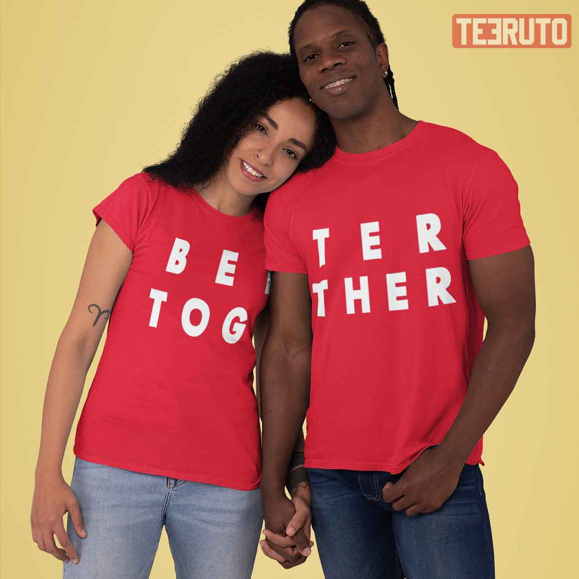 Better Together Couple Matching Valentine T-Shirt Better Together Couple Matching Valentine T-Shirt