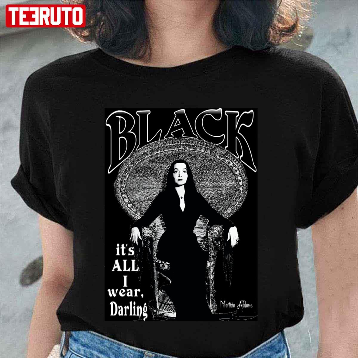 Black Morticia Addams Dark Valentine Unisex T-Shirt Black Morticia Addams Dark Valentine Unisex T-Shirt