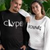 Bonnie and Clyde Valentine Matching Couple Sweatshirt