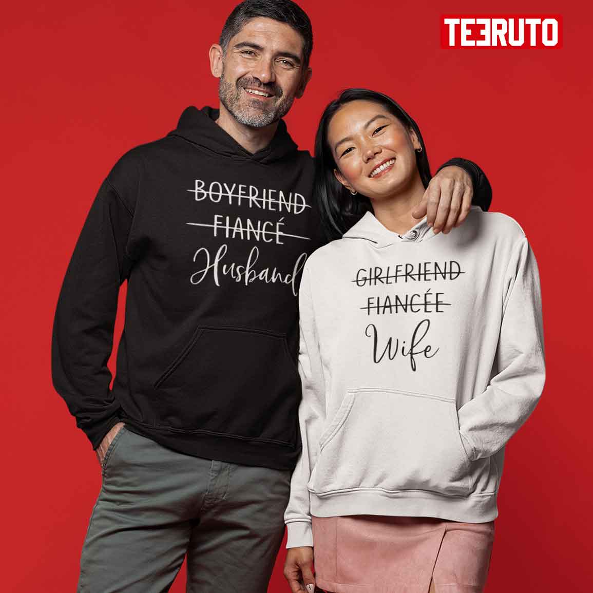Boyfriend Girlfiend Fiance Husband And Wife Just Married Couple Matching Valentine Hoodie Boyfriend Girlfiend Fiance Husband And Wife Just Married Couple Matching Valentine Hoodie