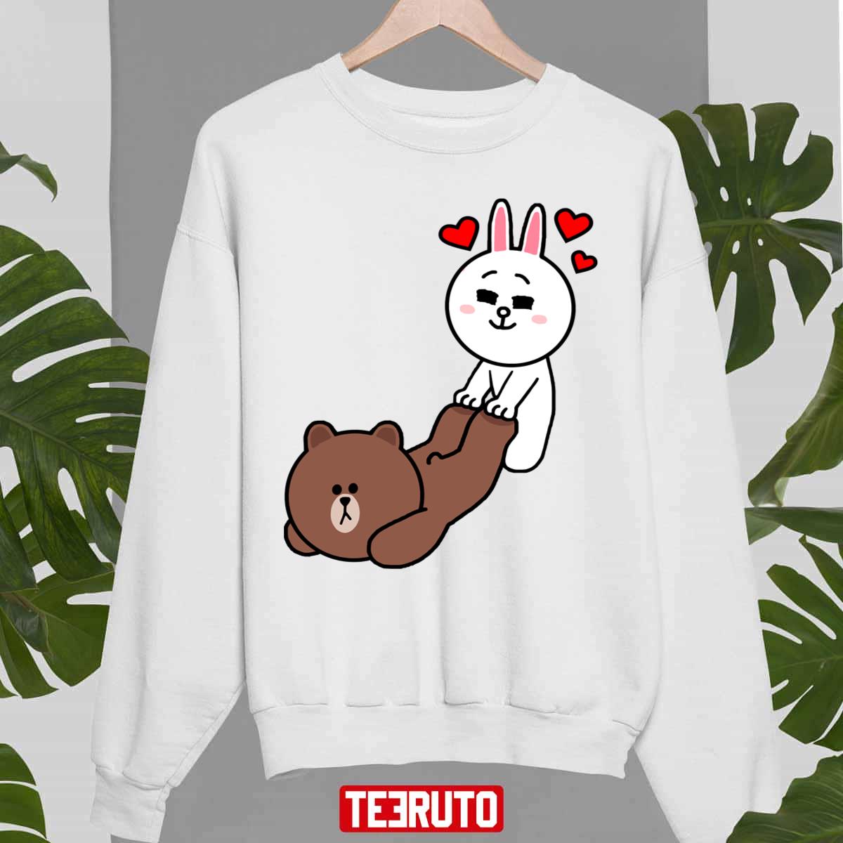 Brown Bear Cony Bunny Rabbit Be My Lover Unisex Sweatshirt Brown Bear Cony Bunny Rabbit Be My Lover Unisex Sweatshirt