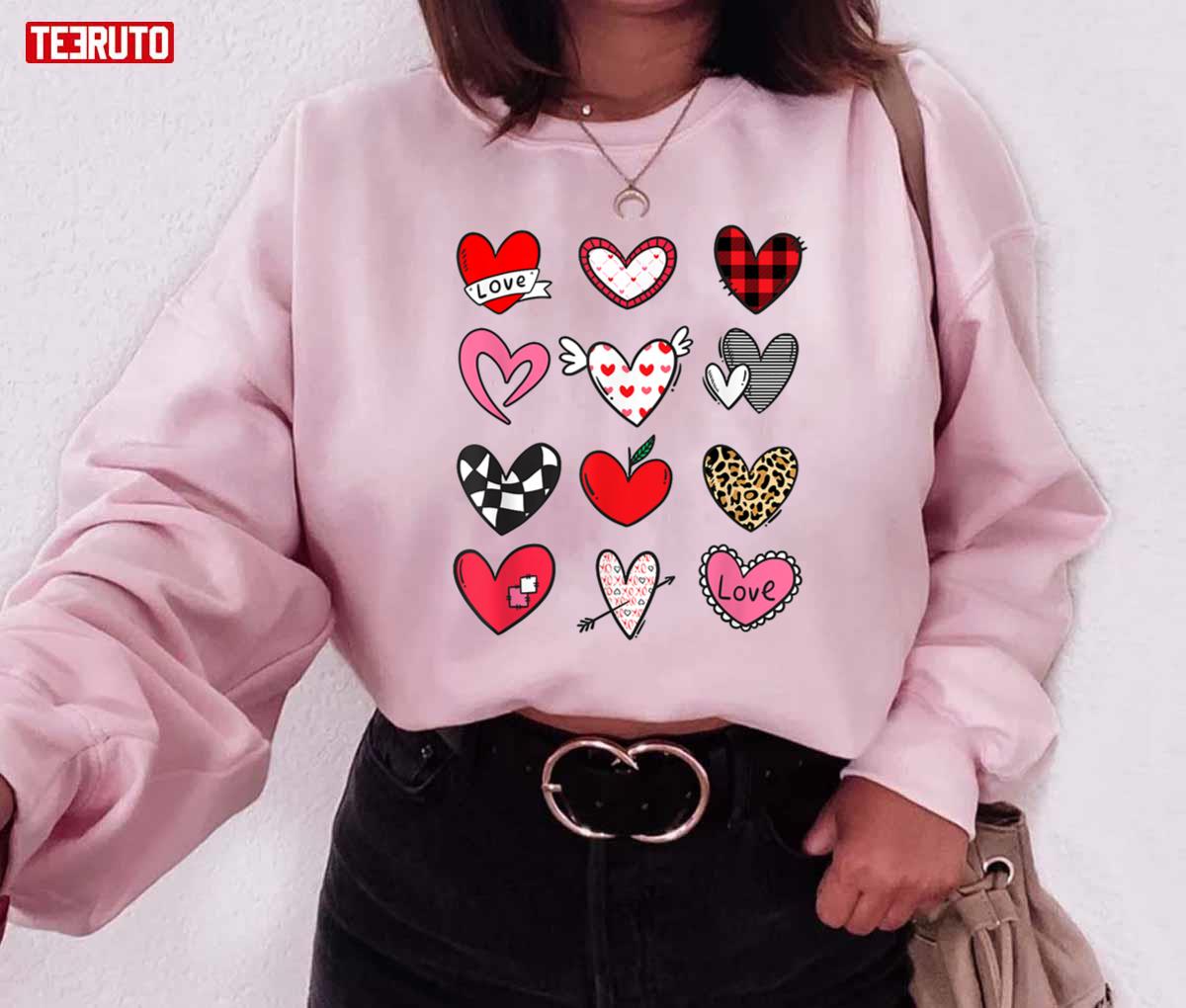 Buffalo Plaid Valentine Leopard Hearts Unisex Sweatshirt Buffalo Plaid Valentine Leopard Hearts Unisex Sweatshirt
