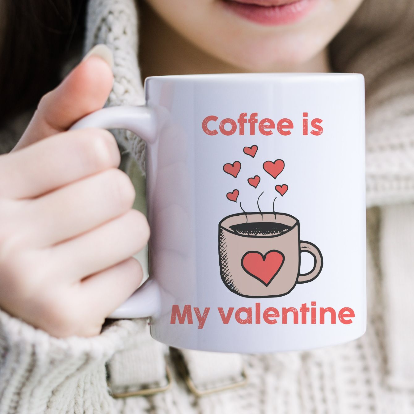 Coffee Is My Valentine Hearts Mug Coffee Is My Valentine Hearts Mug