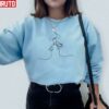 Continuous Kiss Simple Line Art Valentine Unisex Sweatshirt