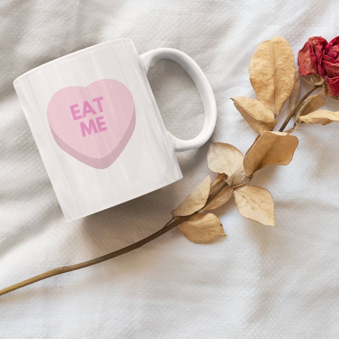 Conversation Heart Candy Eat Me Mug Conversation Heart Candy Eat Me Mug