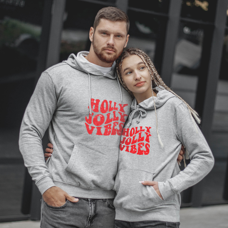 Couple Hoodies Holly Jolly Couple Hoodies Holly Jolly