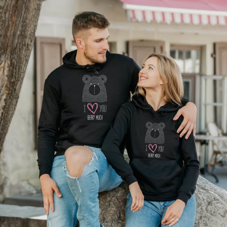 Couple Hoodies I Love You Beary Couple Hoodies I Love You Beary