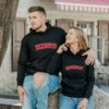 Couple Hoodies King Queen Vintage
