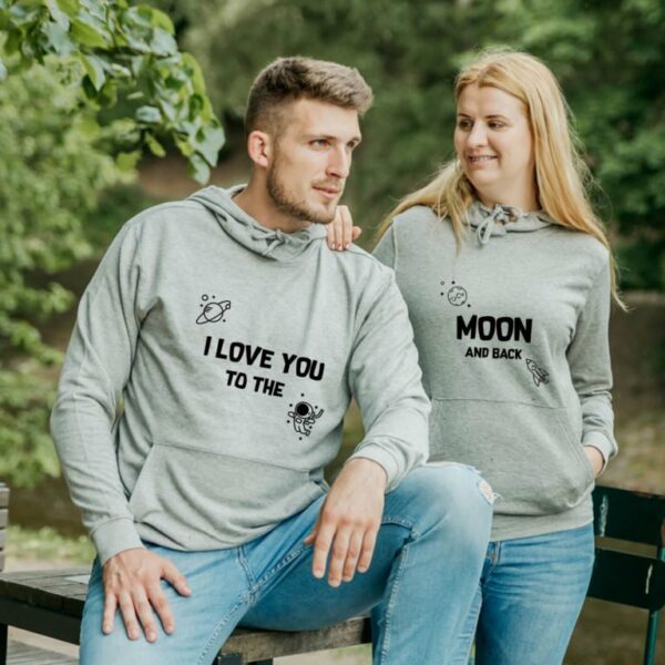 Couple Hoodies  Love You to the Moon and Back