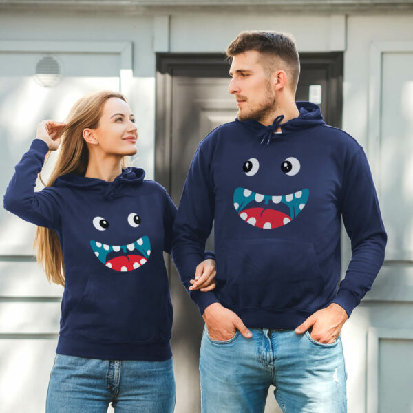 Couple Hoodies Smiling Face