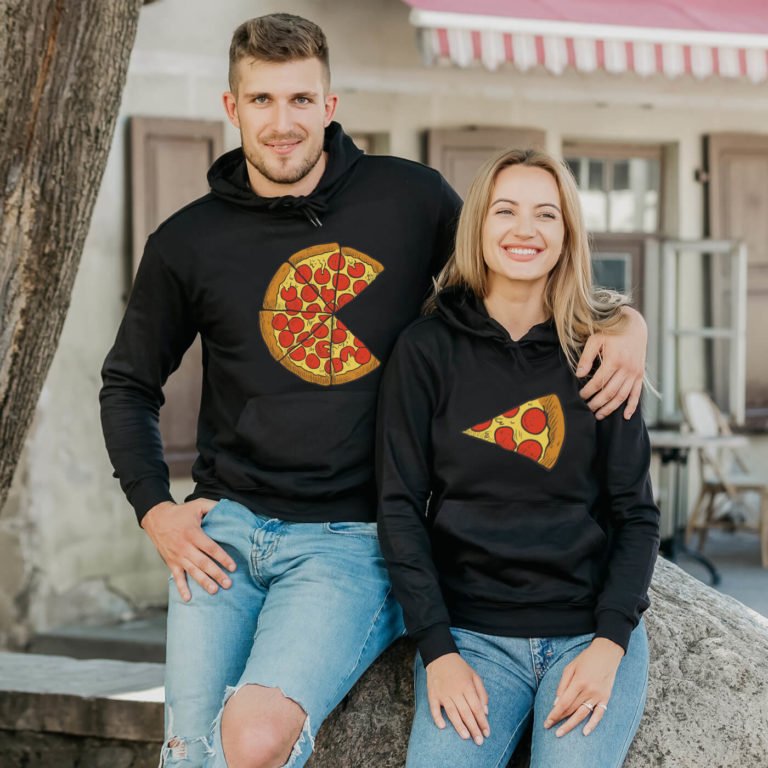 Couple Hoodies We Love Pizza Couple Hoodies We Love Pizza