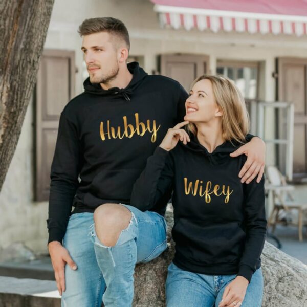 Couple Hoodies Wifey and Hubby