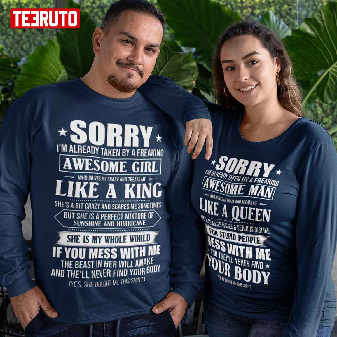 Couple Matching Valentine's Day Quotes Statement Sweatshirt Couple Matching Valentine's Day Quotes Statement Sweatshirt
