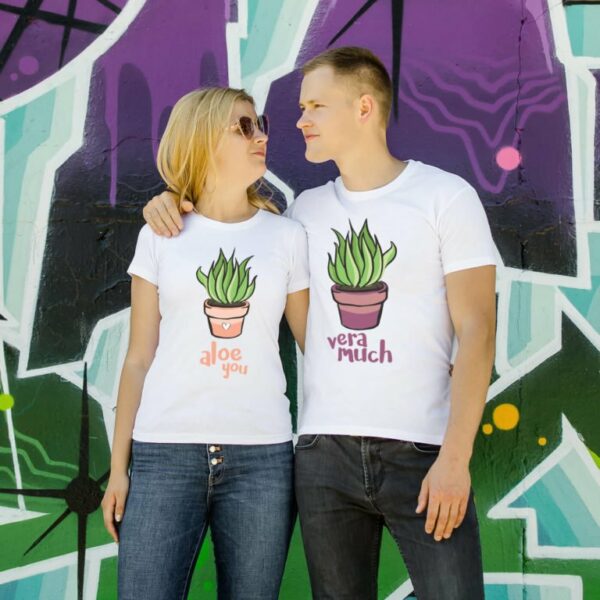 Couple T-shirts Aloe You