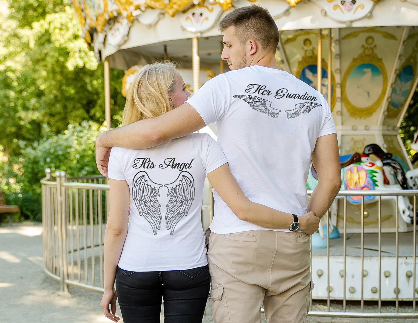 Couple T-shirts Angel Wings Couple T-shirts Angel Wings