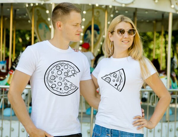 Couple T-shirts Couple Pizza