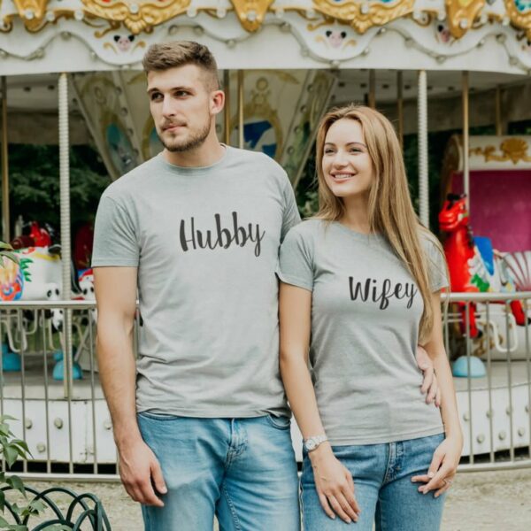 Couple T-shirts Hubby Wifey