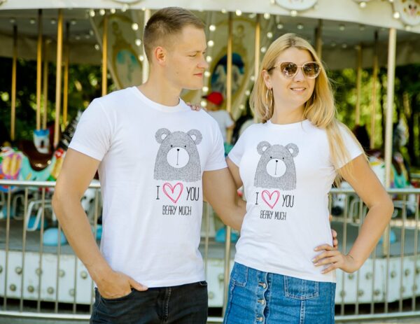 Couple T-shirts I Love You Beary Much
