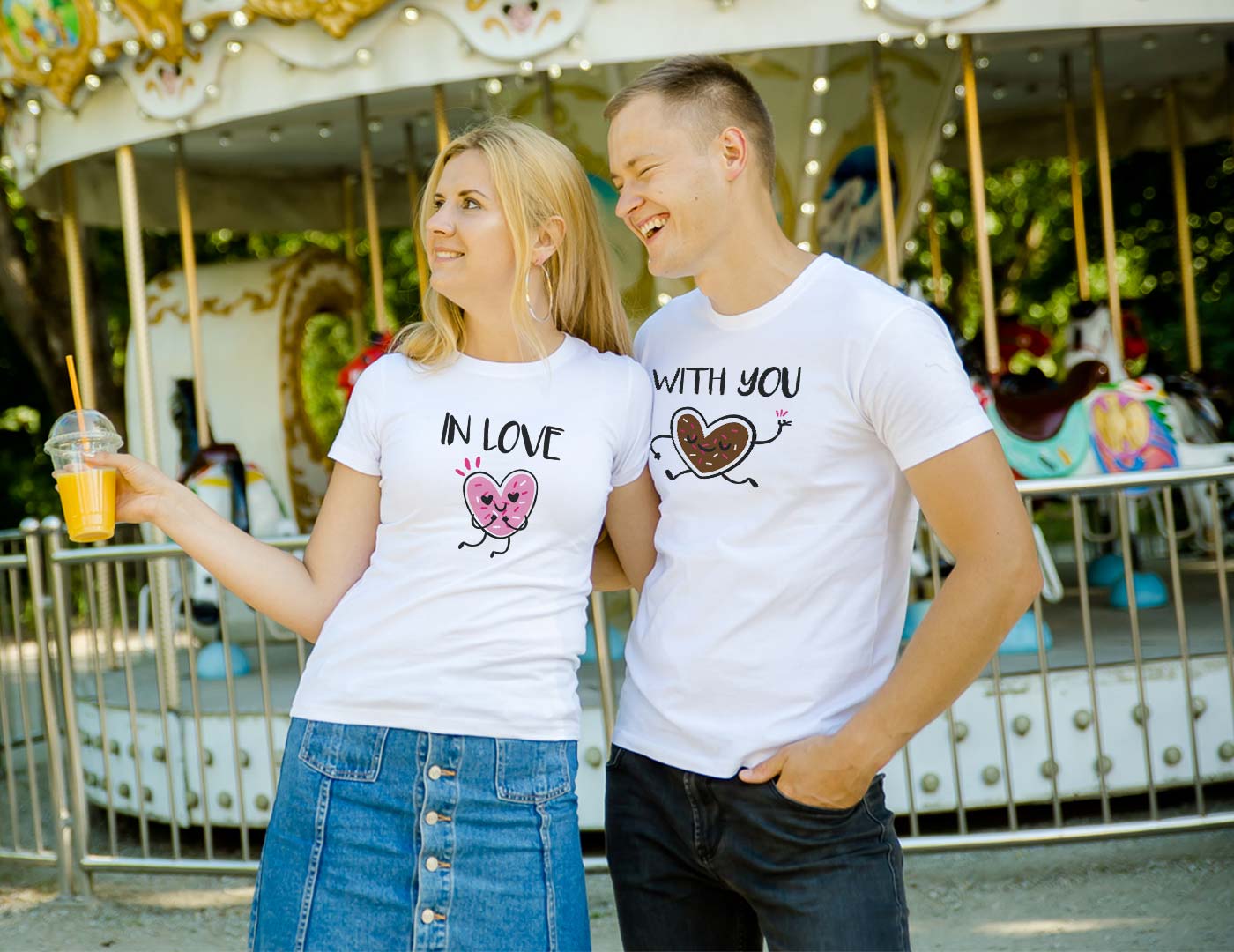 Couple T-shirts In Love with You Couple T-shirts In Love with You