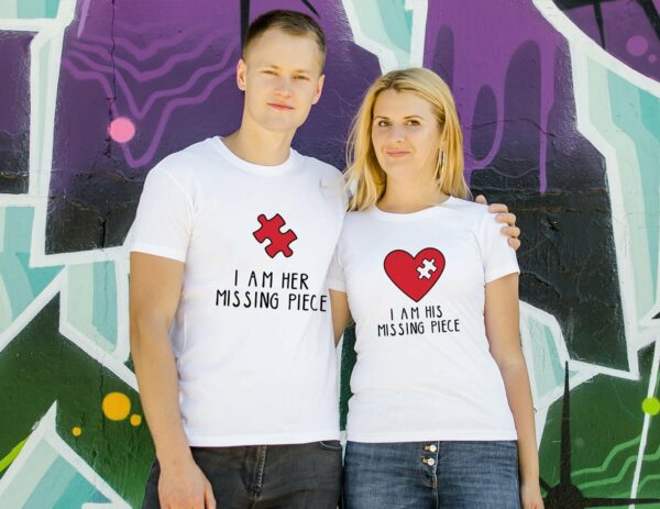 Couple T-shirts Missing Piece