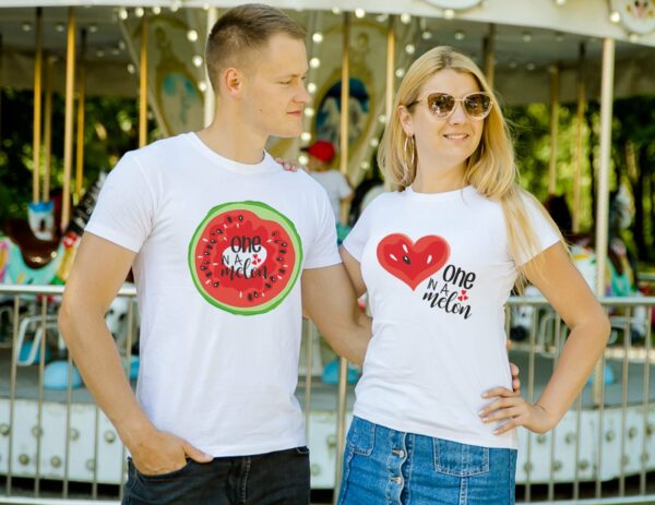 Couple T-shirts One In A Melon