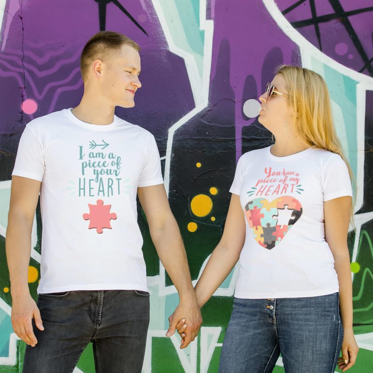 Couple T-shirts Piece Of Your Heart Couple T-shirts Piece Of Your Heart