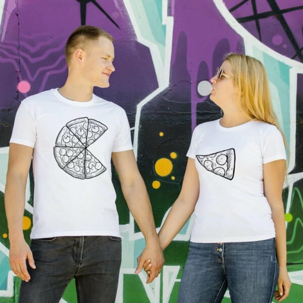 Couple T-shirts Pizza Transparent