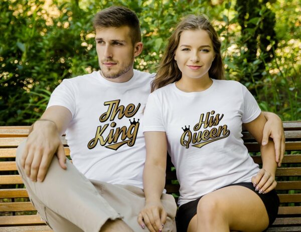 Couple T-shirts The King and His Queen