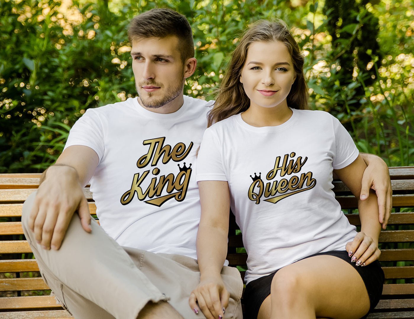 Couple T-shirts The King and His Queen Couple T-shirts The King and His Queen