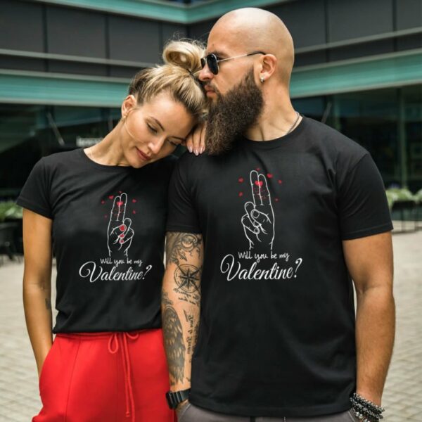 Couple T-shirts Will You Be My Valentine