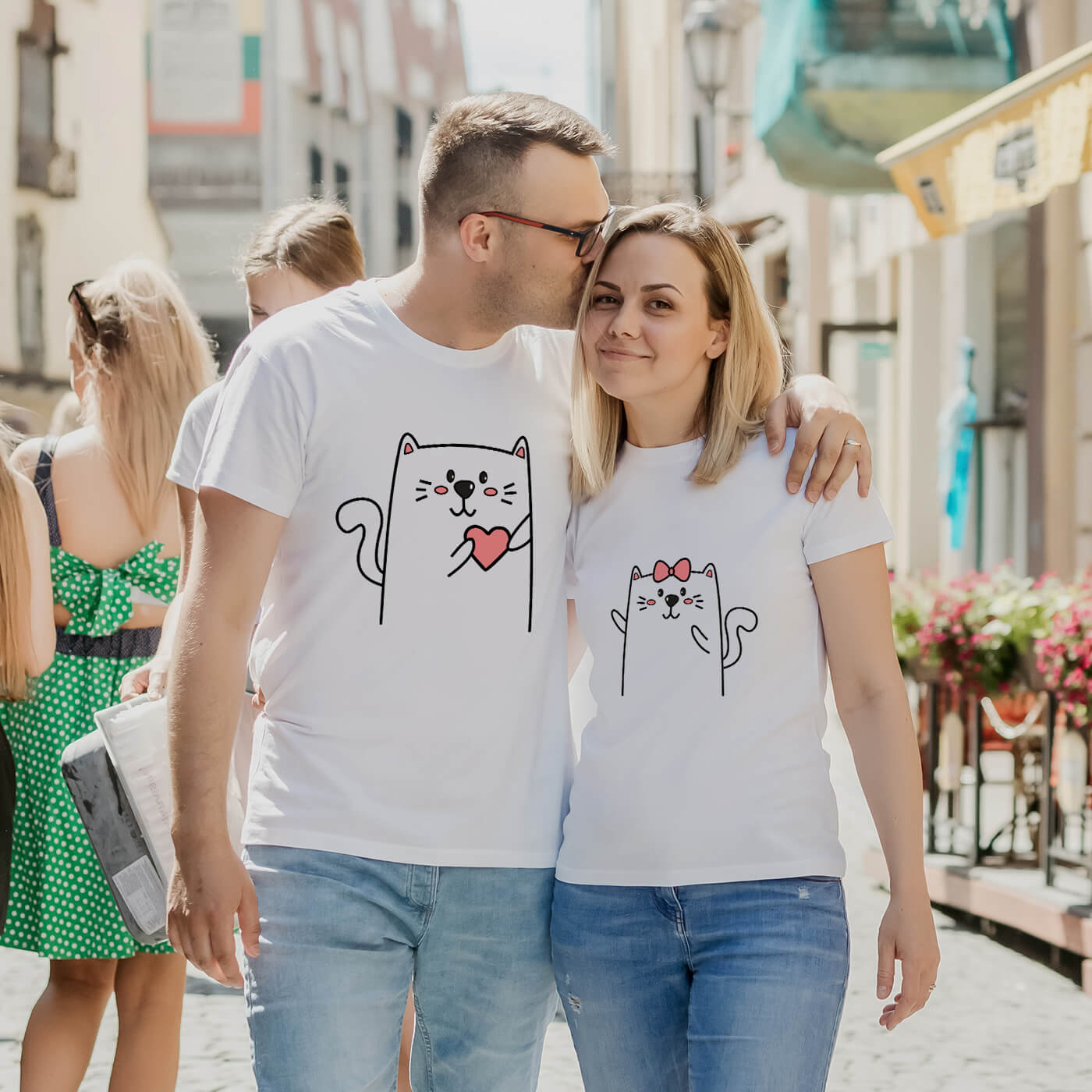 Couple t-shirts Cat Couple t-shirts Cat