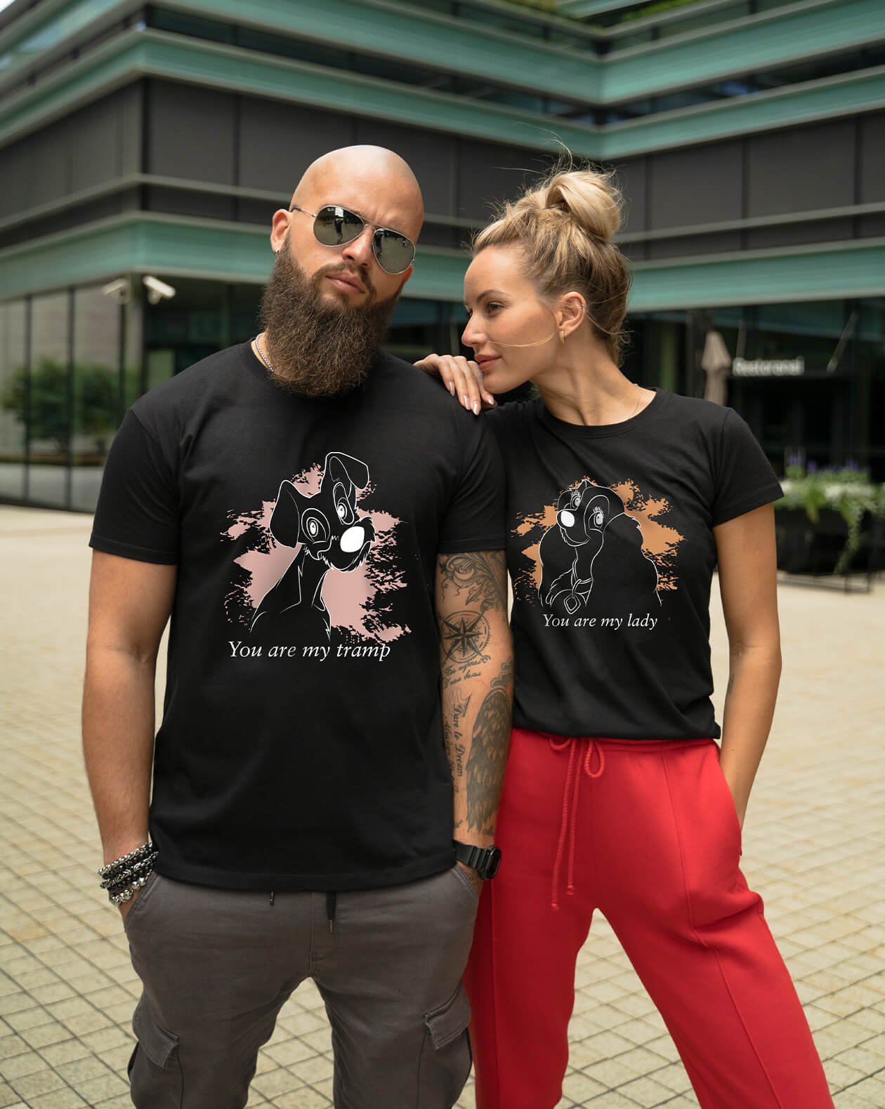 Couple t-shirts Dog Beauty Couple t-shirts Dog Beauty