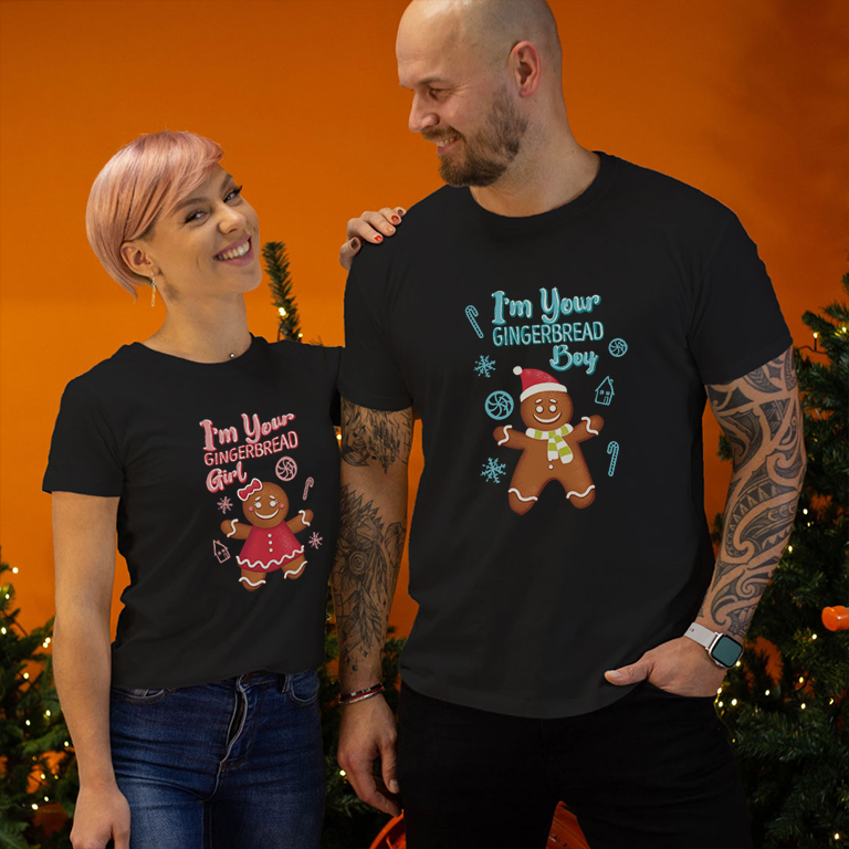 Couple t-shirts Gingerbread Couple Couple t-shirts Gingerbread Couple