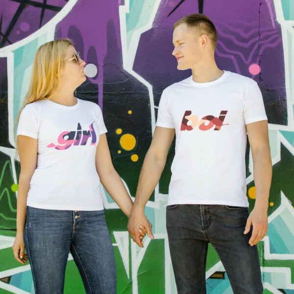 Couple t-shirts Girl and Boi