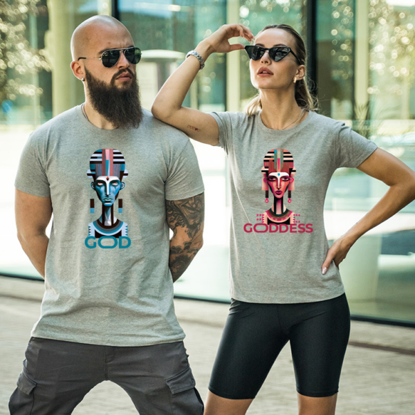 Couple t-shirts God &amp Goddess