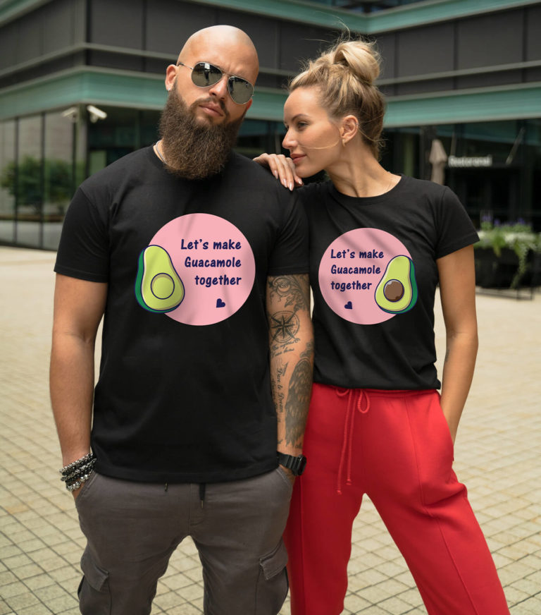 Couple t-shirts Guacamole Couple t-shirts Guacamole