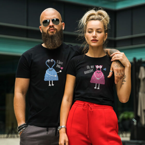 Couple t-shirts Monster