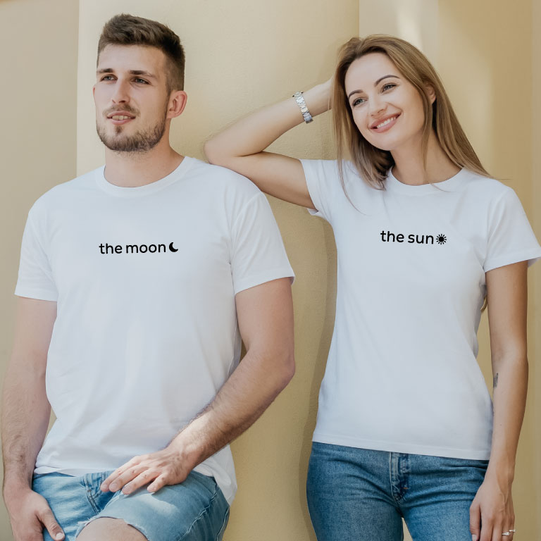 Couple t-shirts Moon and Sun Couple t-shirts Moon and Sun