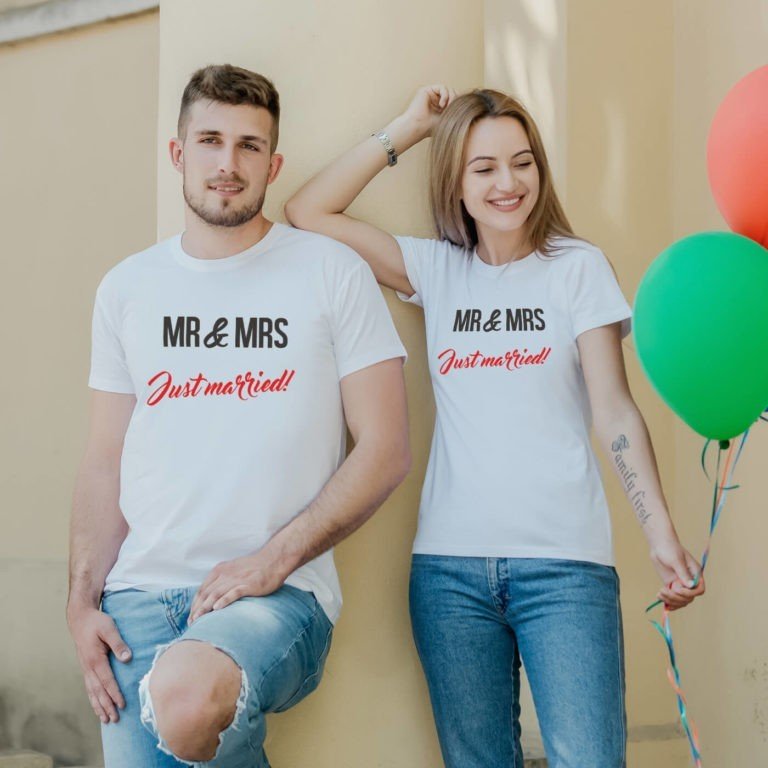 Couple t-shirts Mr. and Mrs. Just Married Couple t-shirts Mr. and Mrs. Just Married